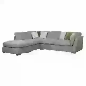 Stylish Fabric left hand Corner Sofa with Stool